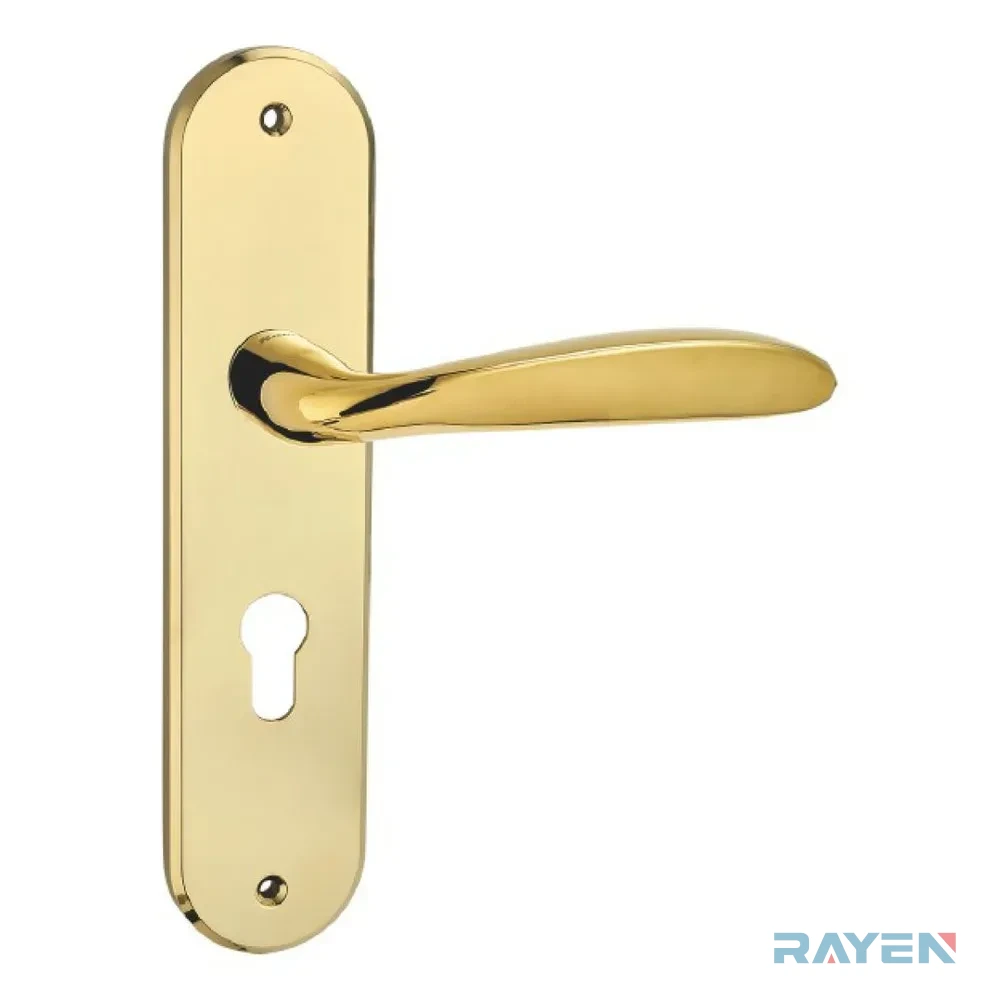 58150-704 Lever Handle on Backplate, Antique Bronze