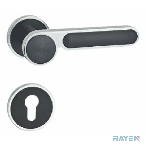 AL-11 Lever Handle, Anodised Sand White / Matt Black
