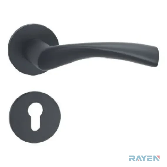 AL-122 Lever Handle, Anodised Matt Black