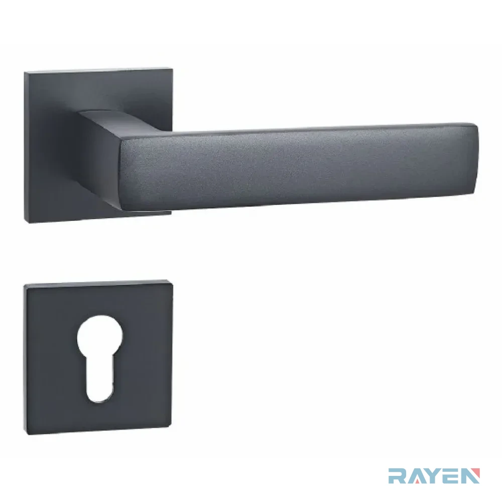 AL1-141 Lever Handle, Anodised Matt Black