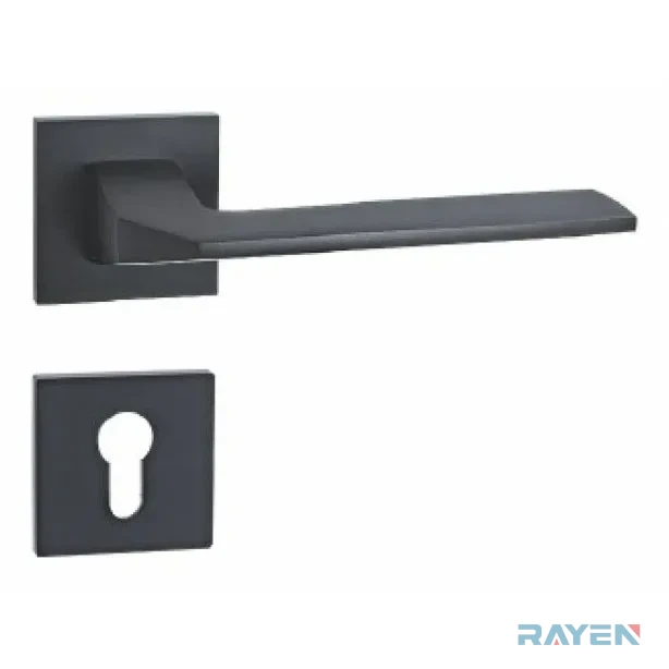 AL1-144 Lever Handle, Anodised Matt Black
