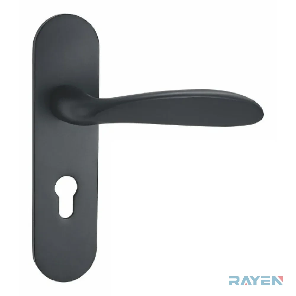 AL5802-111 Lever Handle on Backplate, Anodised Matt Black