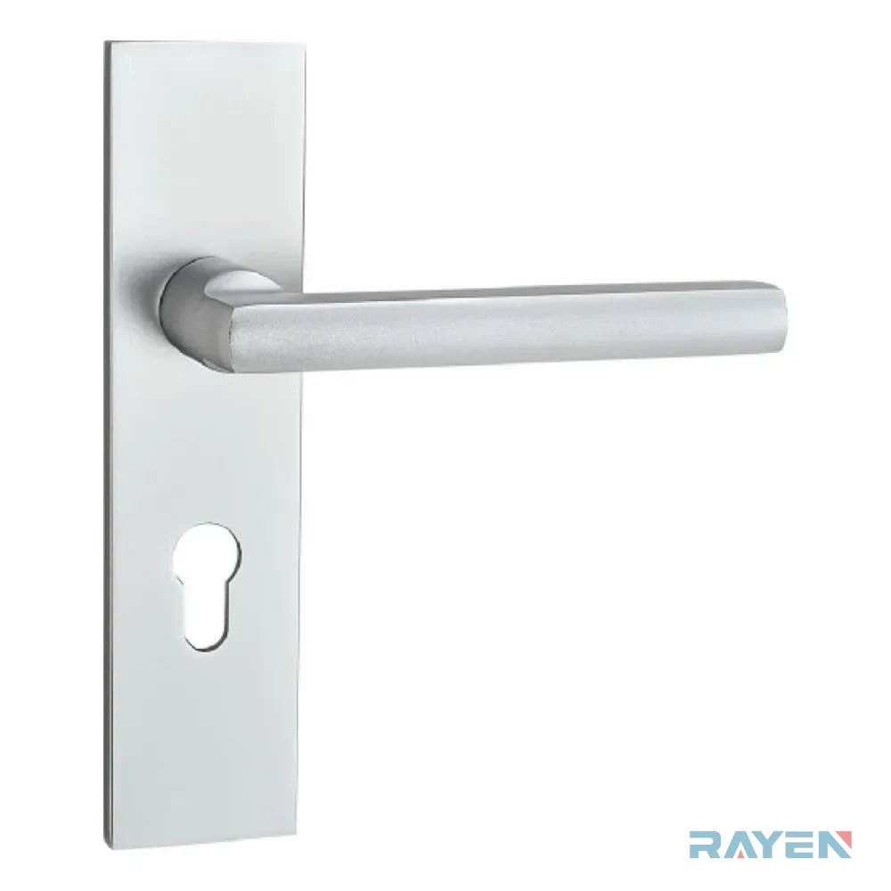 AL5803-114 Lever Handle on Backplate, Anodised Sand White