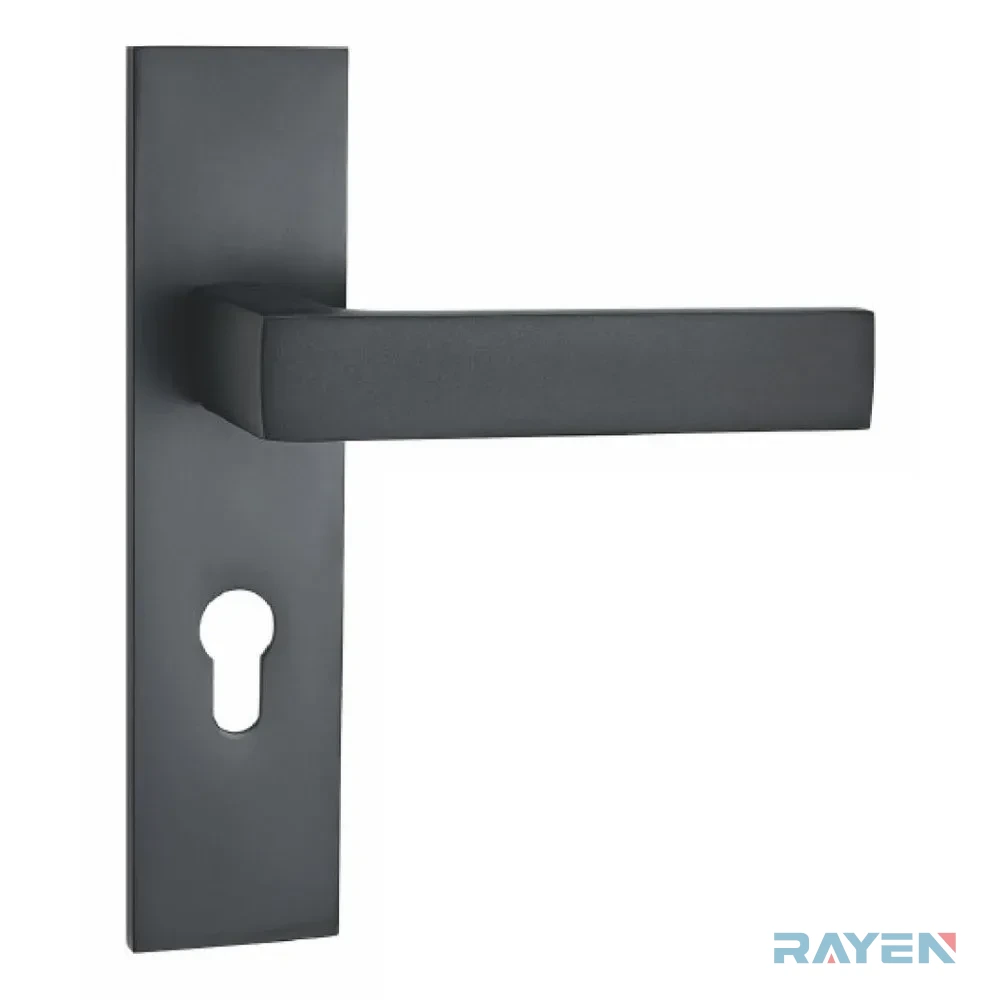 AL5803-141 Lever Handle on Backplate, Anodised Matt Black