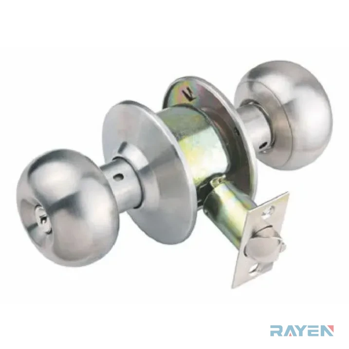 KQ101 SS Cylindrical Knob Lock, Brushed Stainless
