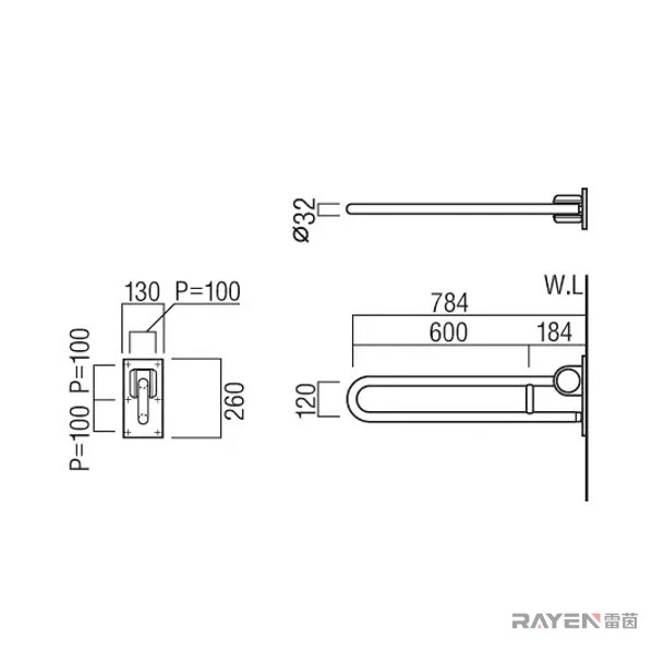 雷茵 HB2600 上抬扶手